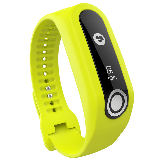TomTom Touch cinturino con fibbia in silicone - giallo - 123watches.it