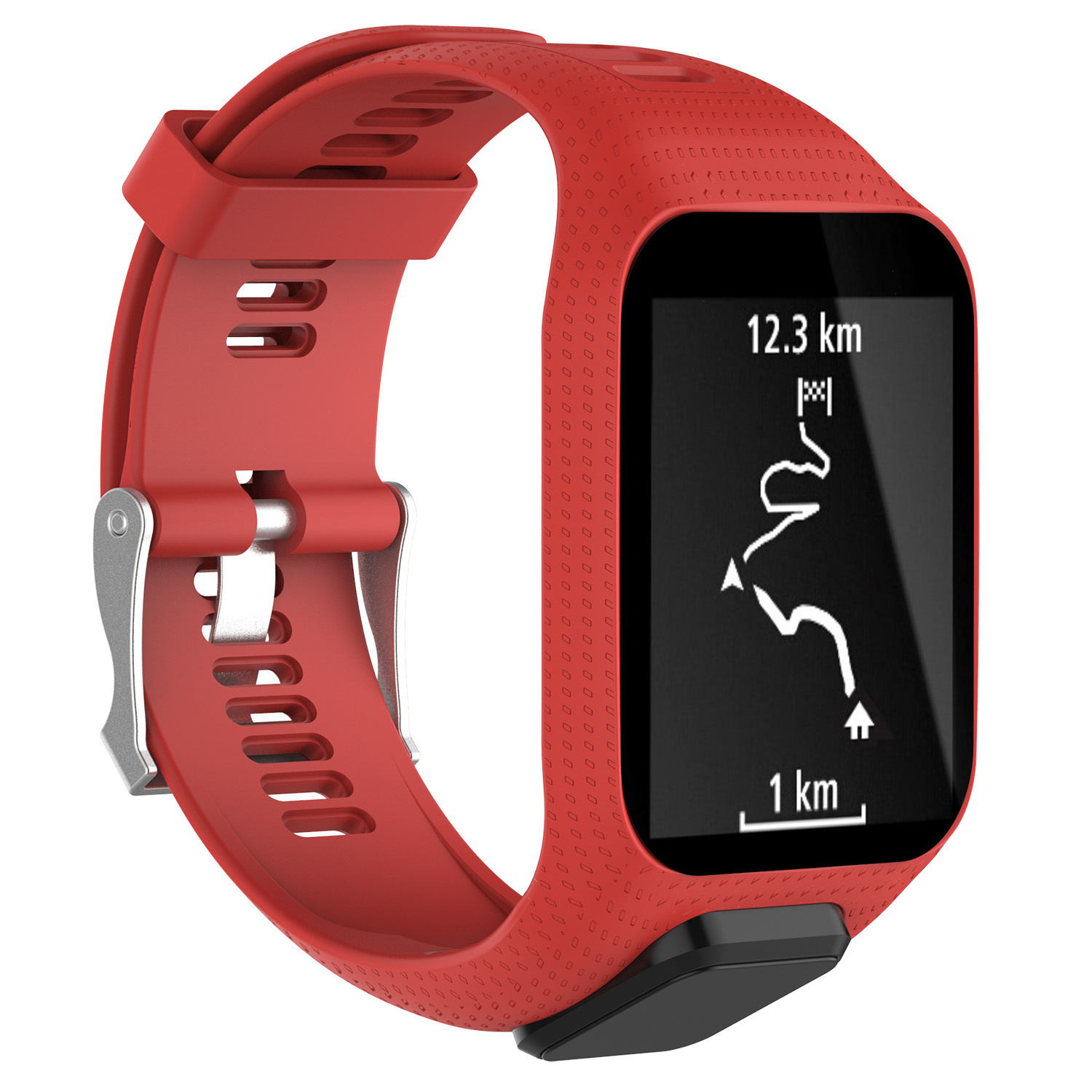 TomTom Runner / Spark / Adventure cinturino con fibbia in silicone - rosso  - 123watches.it