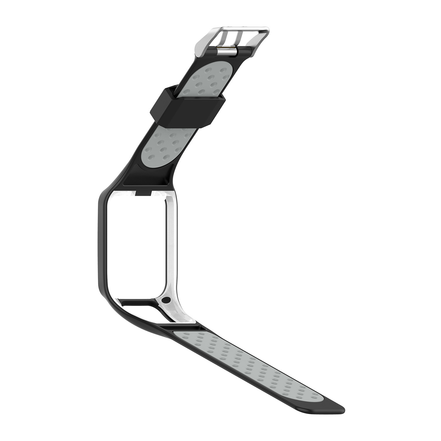 TomTom Runner / Spark / Adventure cinturino con doppia fibbia in silicone - nero grigio
