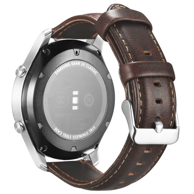 Huawei Watch GT cinturino in vera pelle - scuro marrone