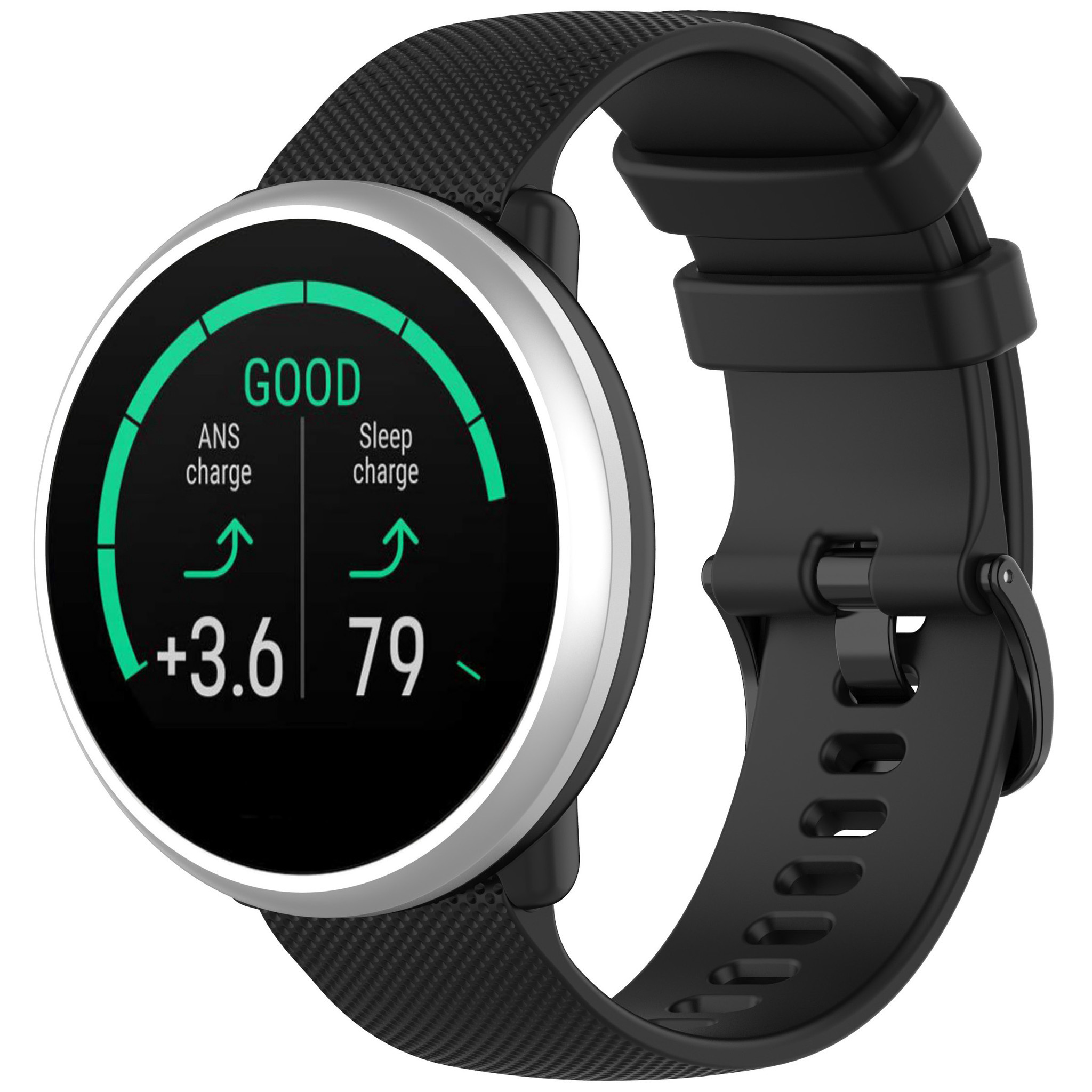 Polar Ignite cinturino con fibbia in silicone - nero - 123watches.it