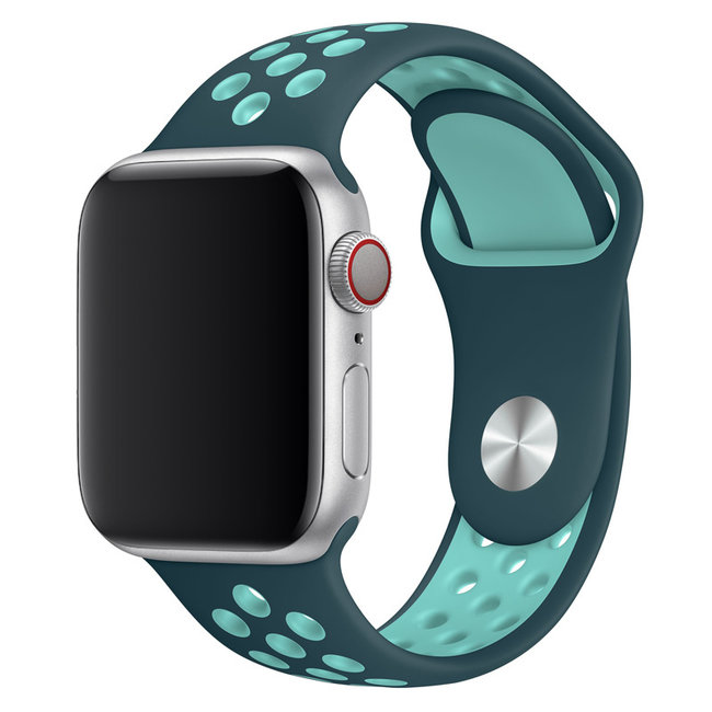 Apple watch doppia banda sportiva - verde turchese - 123watches.it