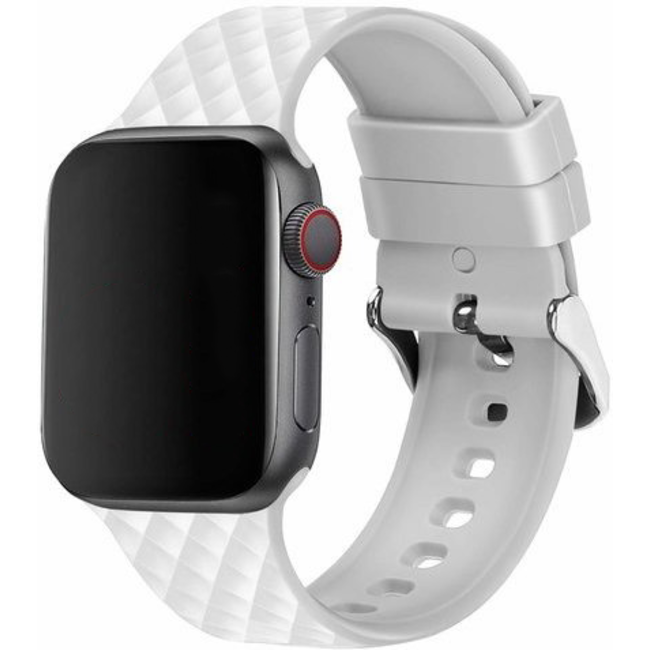Apple Watch banda romboidale in silicone - bianco
