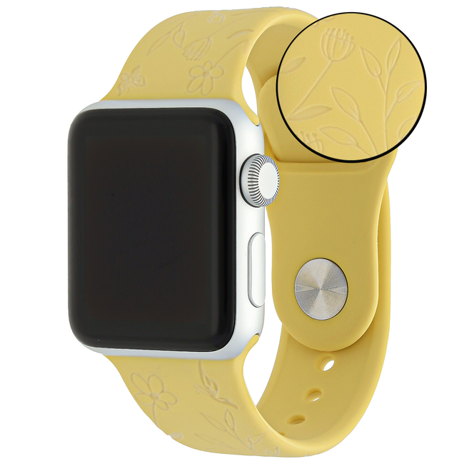 Apple Watch stampa banda sportiva - fiori gialli