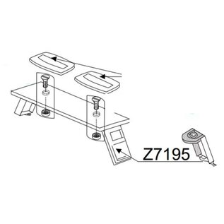 Zodiac Z60213 | Bankbevestigingskit - inclusief aluminium  steunen