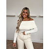 off shoulder top - creme