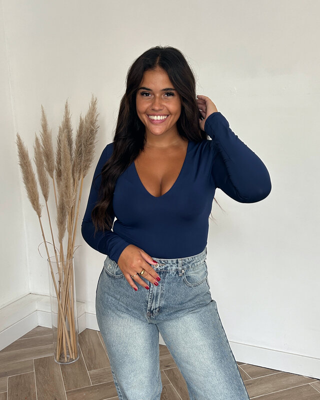 body v-hals - navy