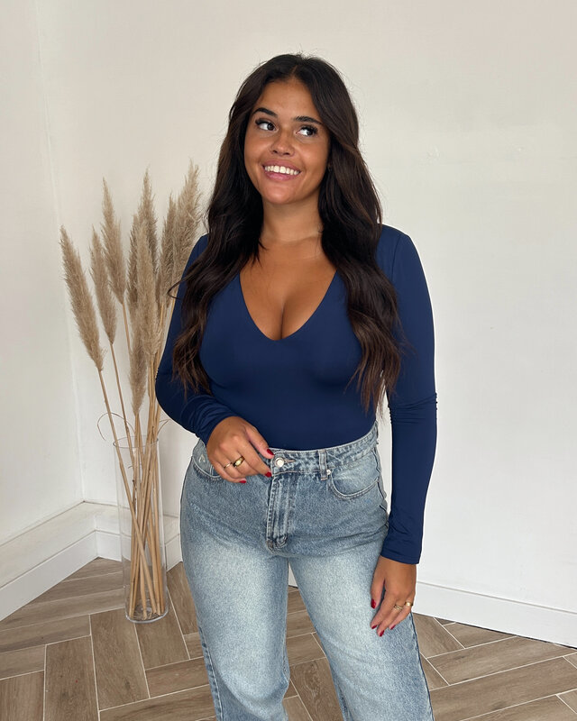 body v-hals - navy