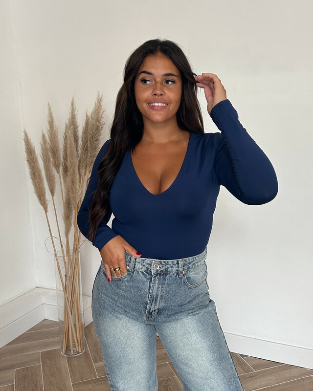 body v-hals - navy