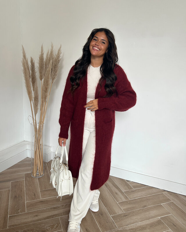 estelle cardigan - bordeaux