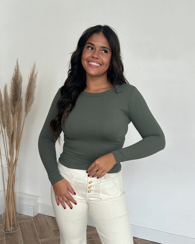 basic longsleeve - kaki