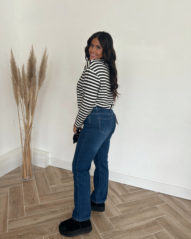 dark wash straight jeans