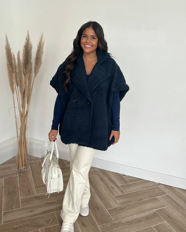 teddy cape - navy
