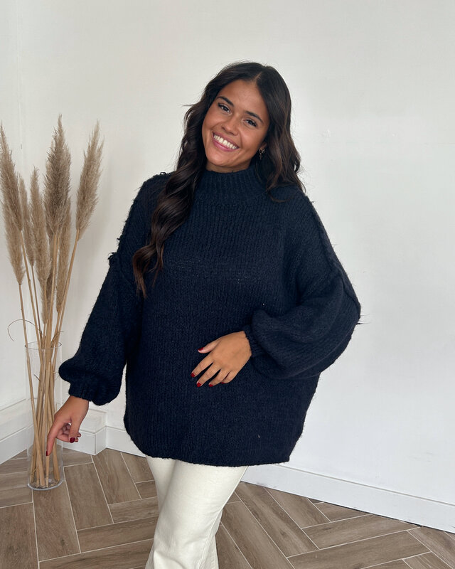 oversized knit - navy