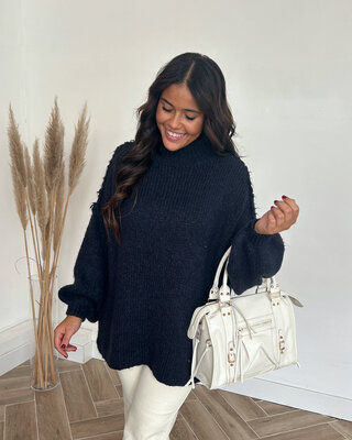oversized knit - navy