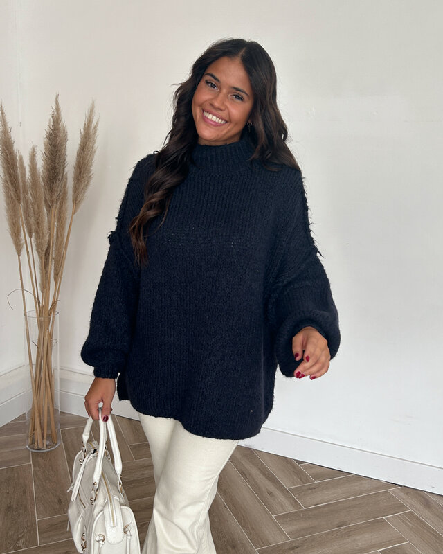 oversized knit - navy