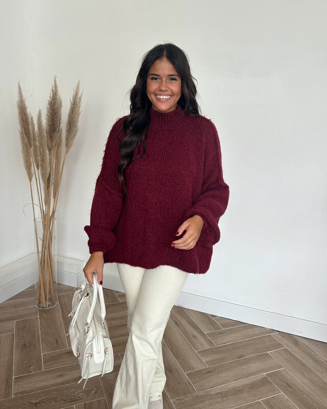 oversized knit - bordeaux