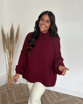 oversized knit - bordeaux