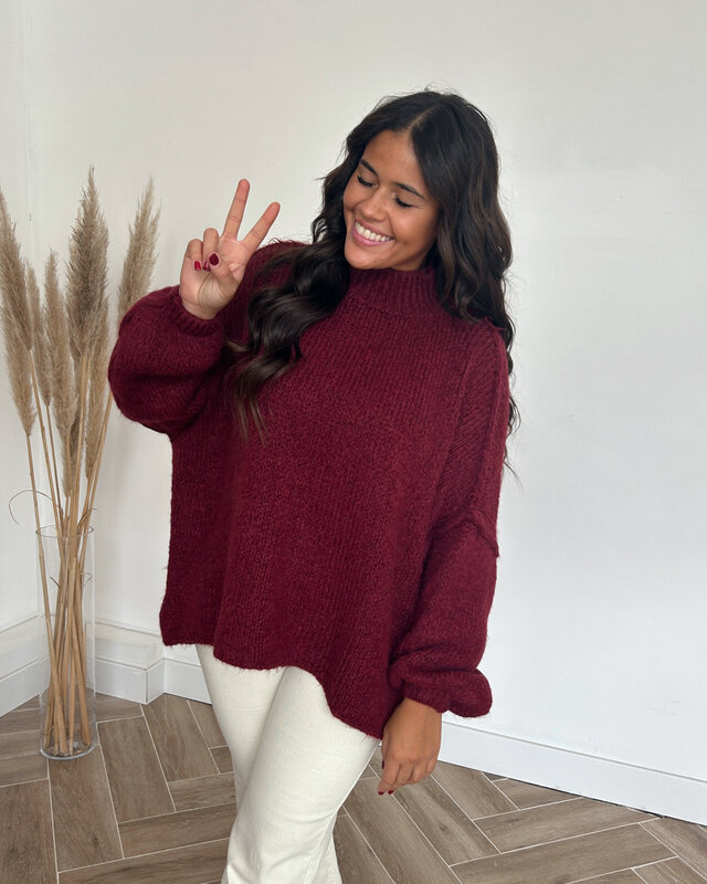 oversized knit - bordeaux