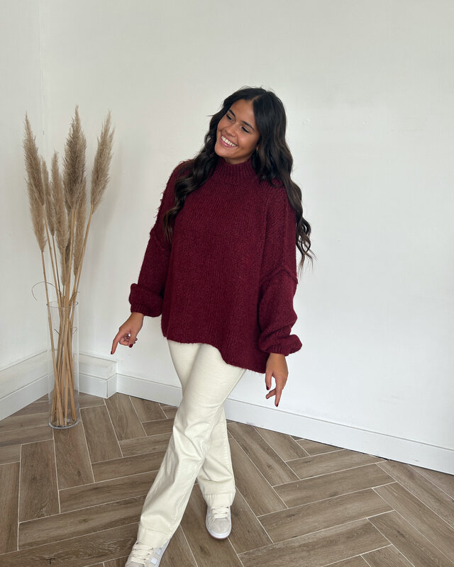 oversized knit - bordeaux