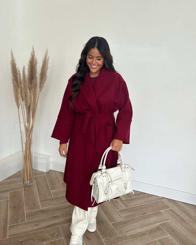 mika coat - bordeaux