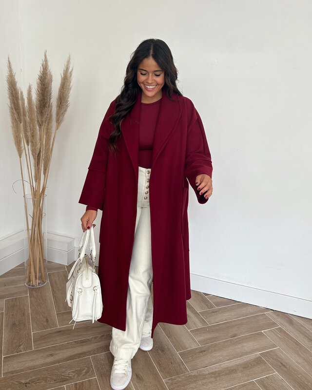 mika coat - bordeaux