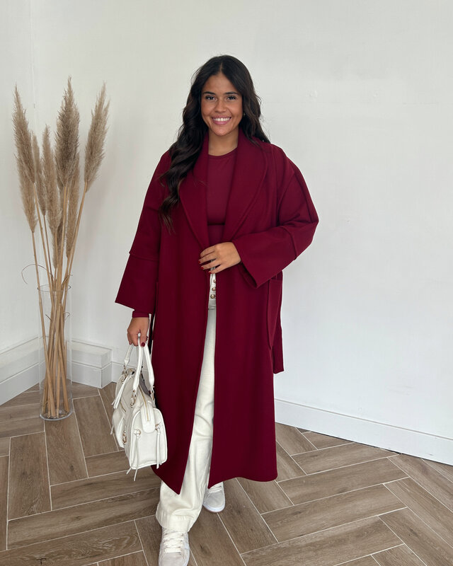 mika coat - bordeaux