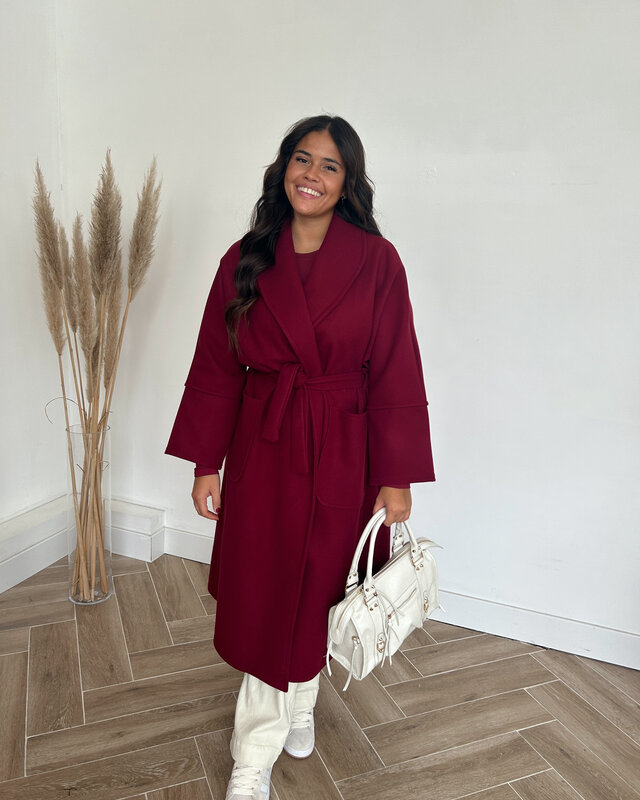 mika coat - bordeaux