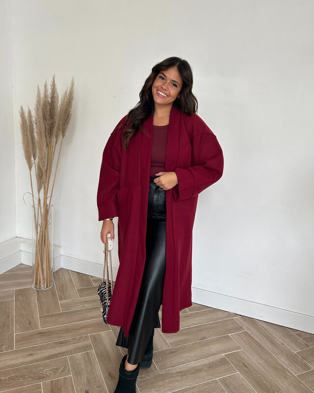 maya coat - bordeaux
