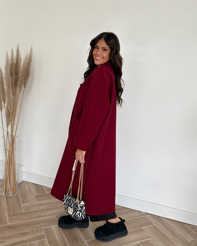maya coat - bordeaux