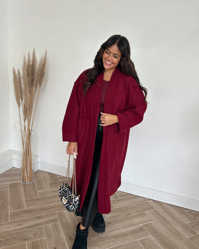maya coat - bordeaux
