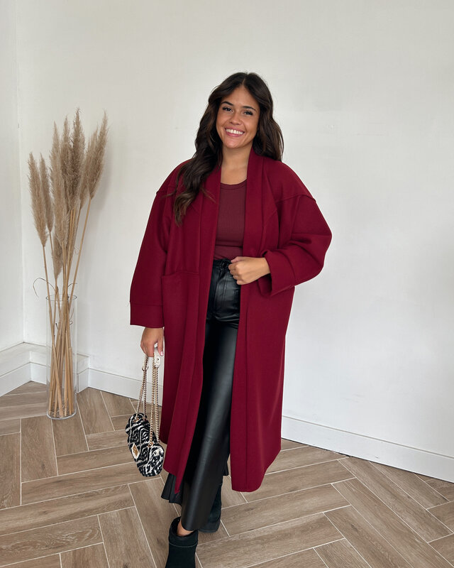 maya coat - bordeaux