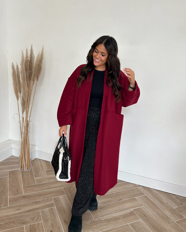 maya coat - bordeaux
