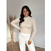 knitted top - beige