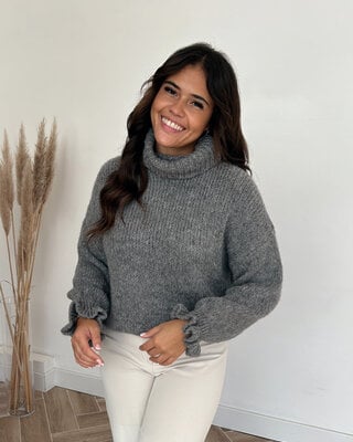 ruffle knit - grijs