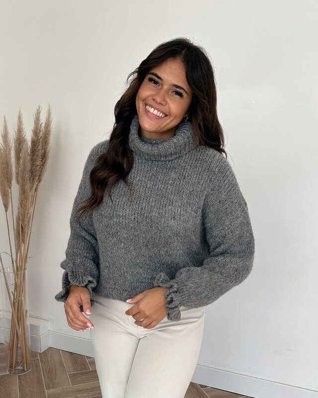 ruffle knit - grijs