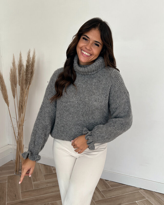 ruffle knit - grijs