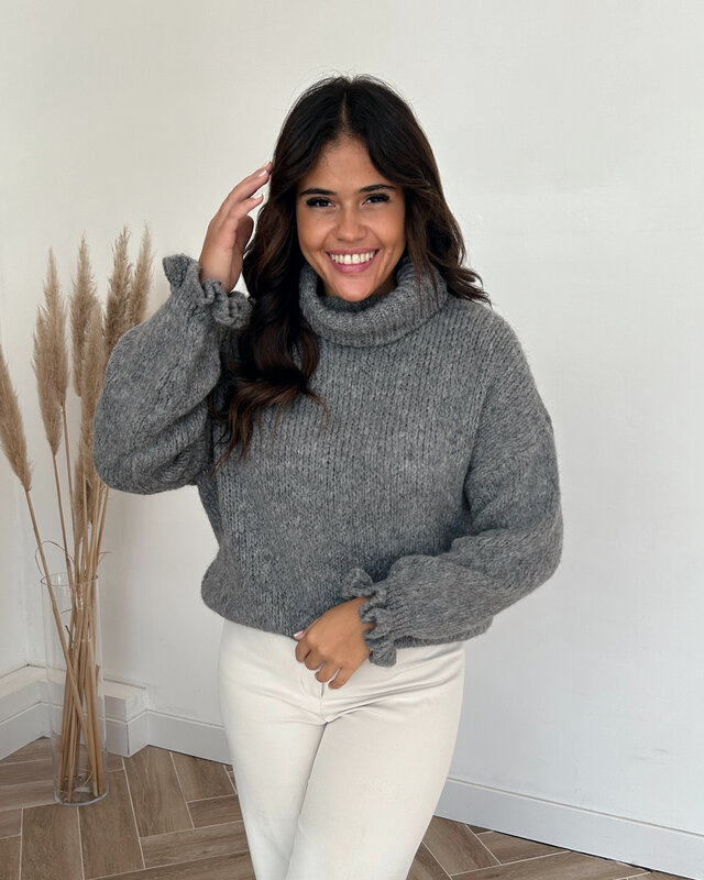 ruffle knit - grijs