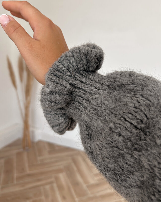 ruffle knit - grijs