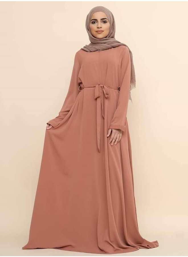 A-ligne abaya -peche