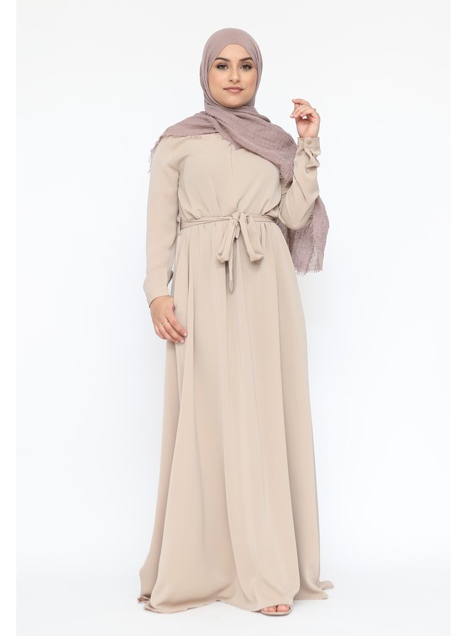 A-ligne abaya -beige