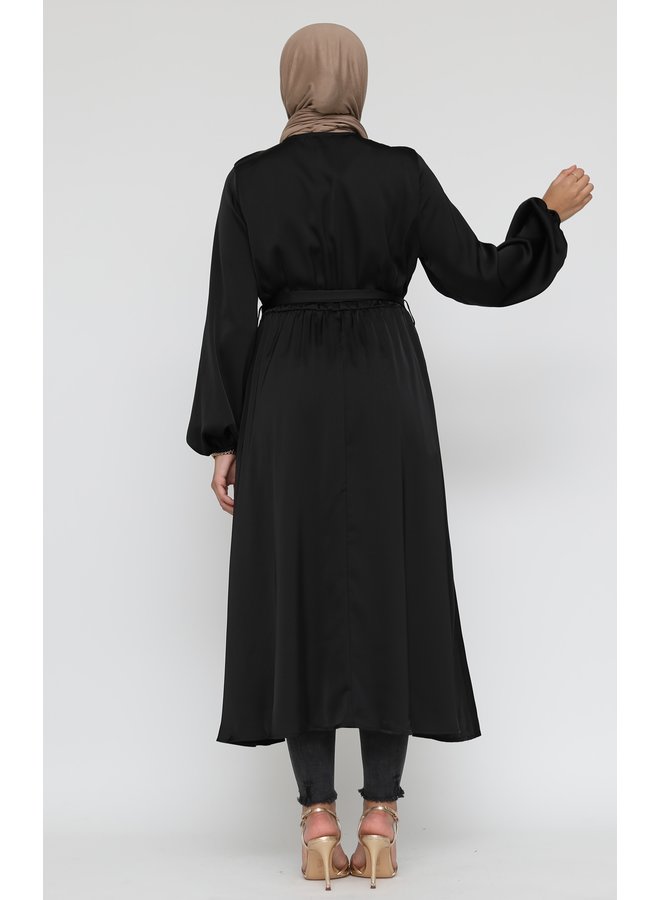 Robe en satin - noir