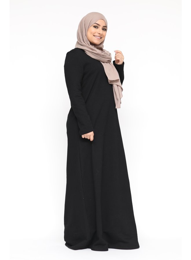 Winter abaya - zwart