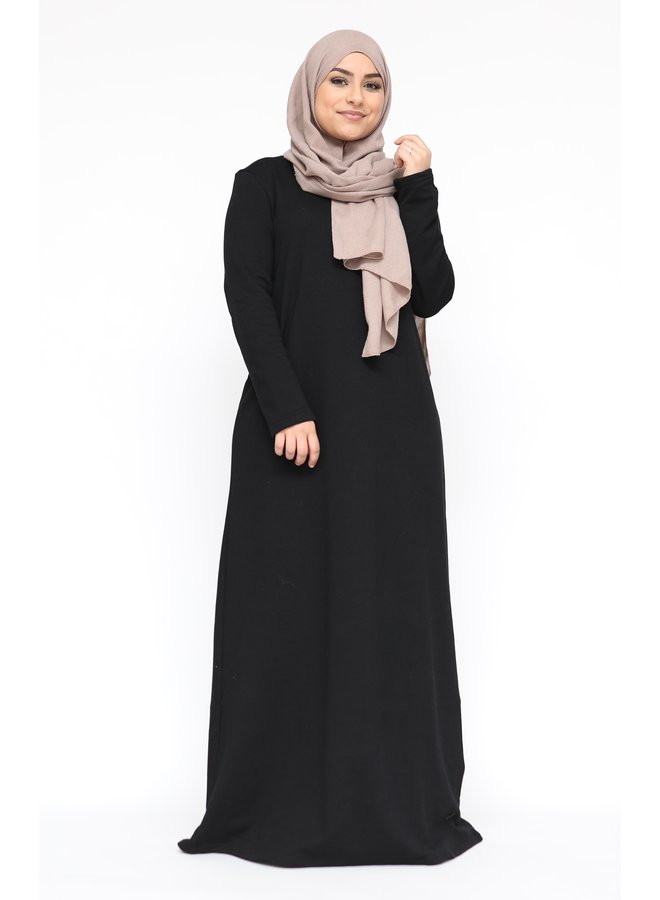 Winter abaya - black