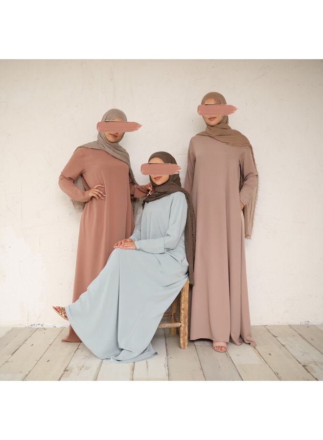 A-lijn abaya - nude