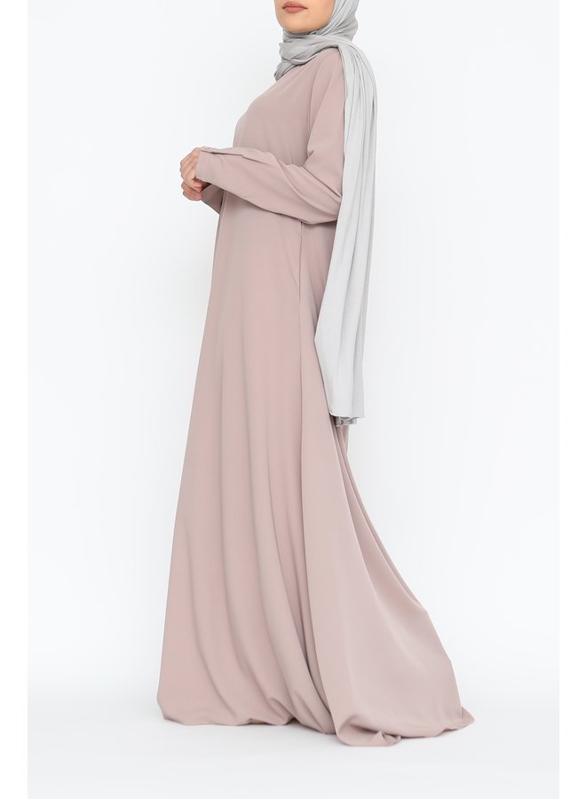 A-line abaya - nude