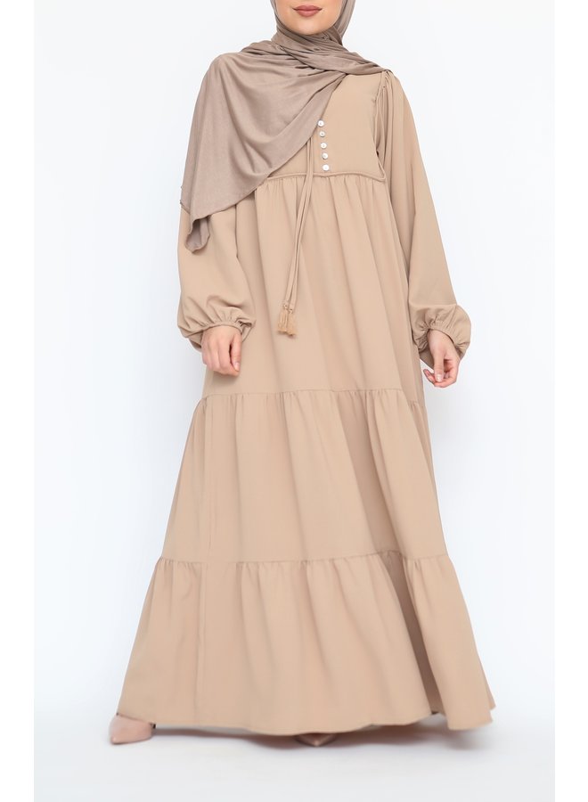Maxidress with buttons - sand