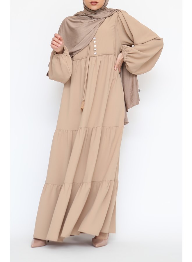 Maxidress with buttons - sand