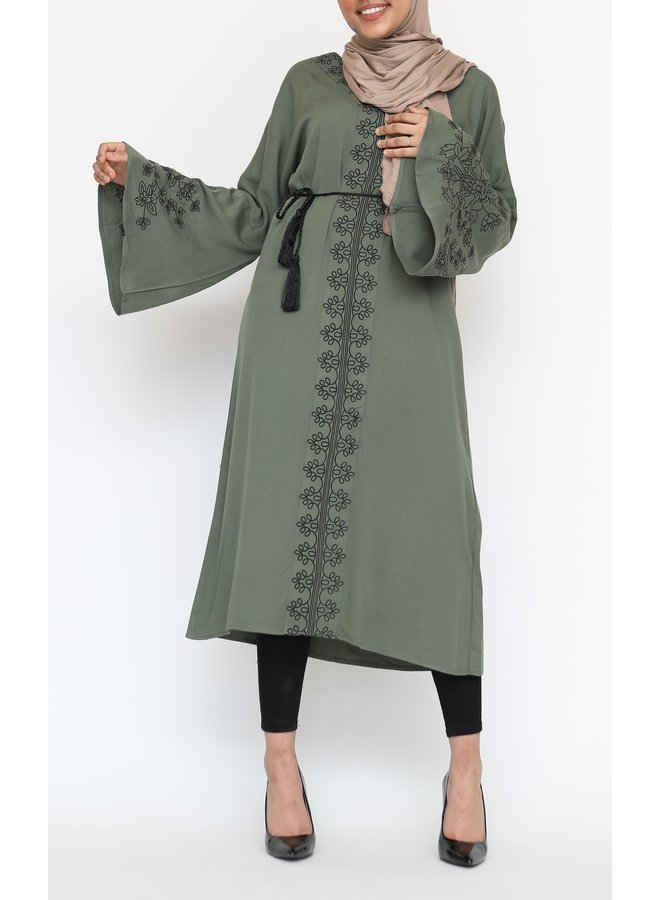 Tunic with embroidery - green