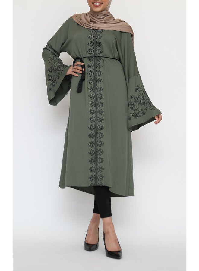 Tunic with embroidery - green